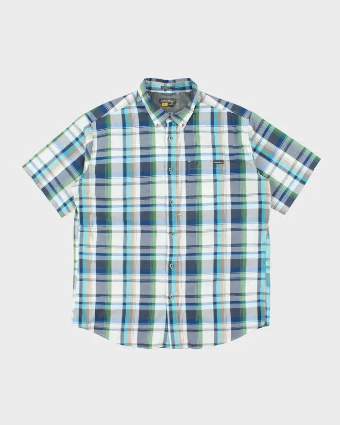Vintage 2000's Eddie Bauer Check Short Sleeve Shirt - L sold by Rokit