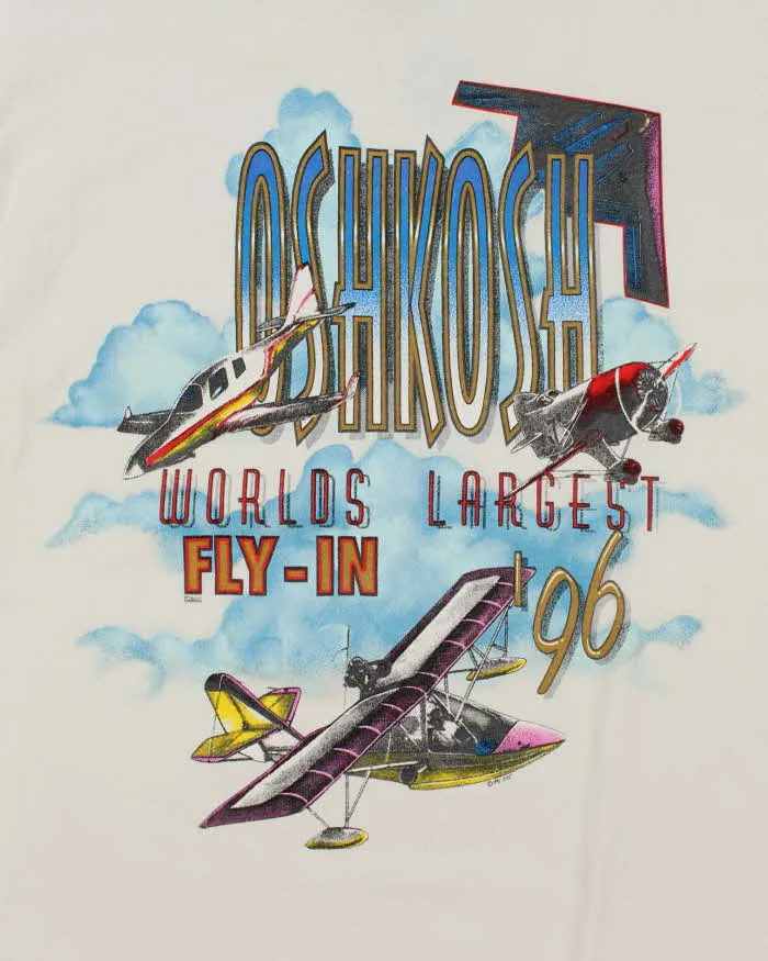 Vintage 90's Oshkosh Fly-In Single Stitch Graphic T-Shirt - XL sold by Rokit product image thumbnail 3