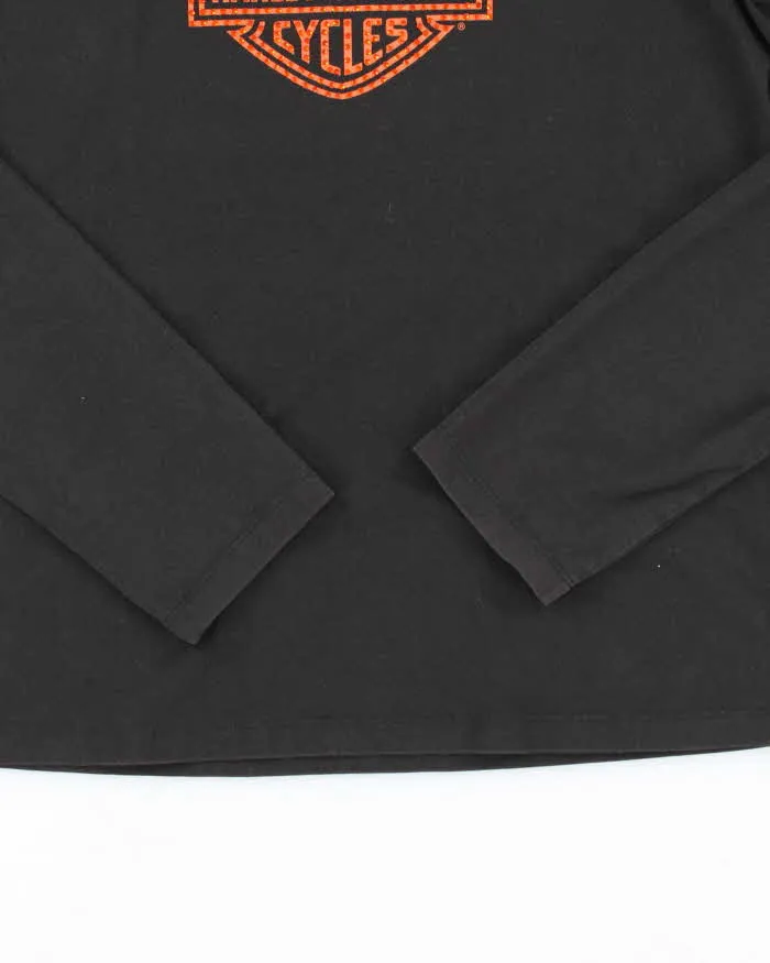 Vintage Y2K Harley Davidson Sequined Logo Long Sleeve T-Shirt - M sold by Rokit product image thumbnail 4