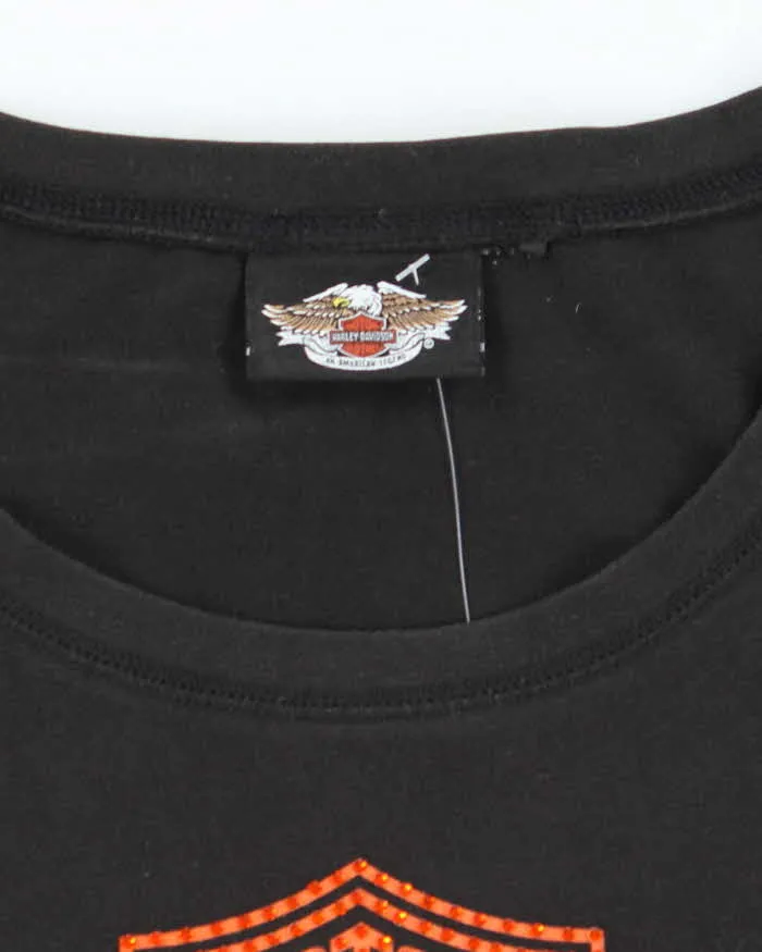 Vintage Y2K Harley Davidson Sequined Logo Long Sleeve T-Shirt - M sold by Rokit product image thumbnail 5