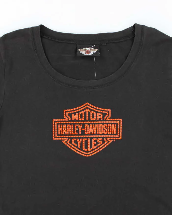 Vintage Y2K Harley Davidson Sequined Logo Long Sleeve T-Shirt - M sold by Rokit product image thumbnail 2