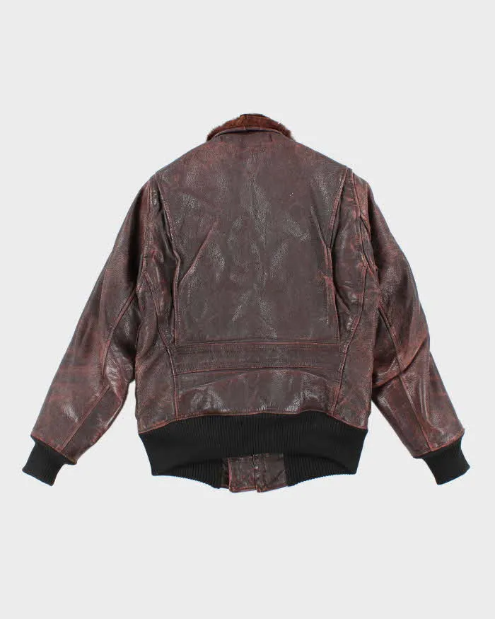 40s WWII Vintage US Navy M-422A Leather Flight Jacket - X-Small sold by Rokit product image thumbnail 2