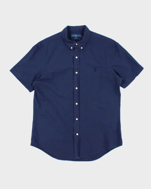 Vintage Ralph Lauren Seersucker Short Sleeve Shirt - L sold by Rokit