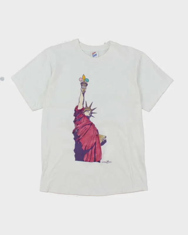 Vintage 90's Statue of Liberty Graphic Souvenir T-Shirt - L sold by Rokit