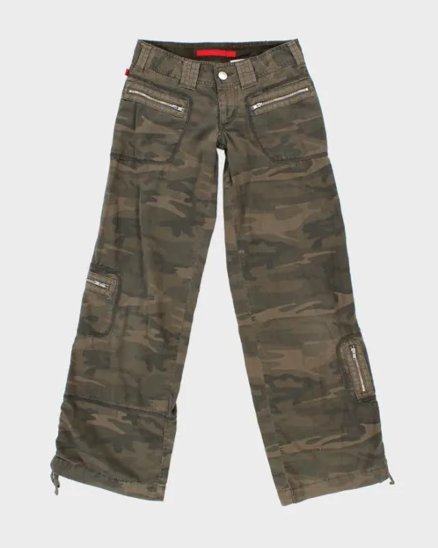 Vintage Y2k 00s Fire Camouflage Trousers - W27 L31 sold by Rokit
