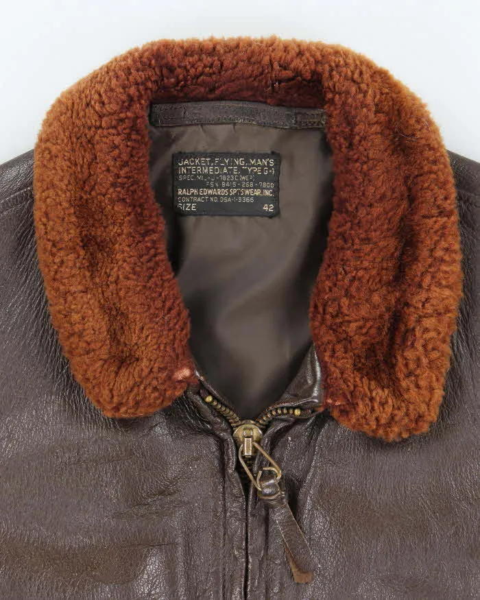 60s Vintage US Navy G-1 Leather Flight Jacket - Large sold by Rokit product image thumbnail 5