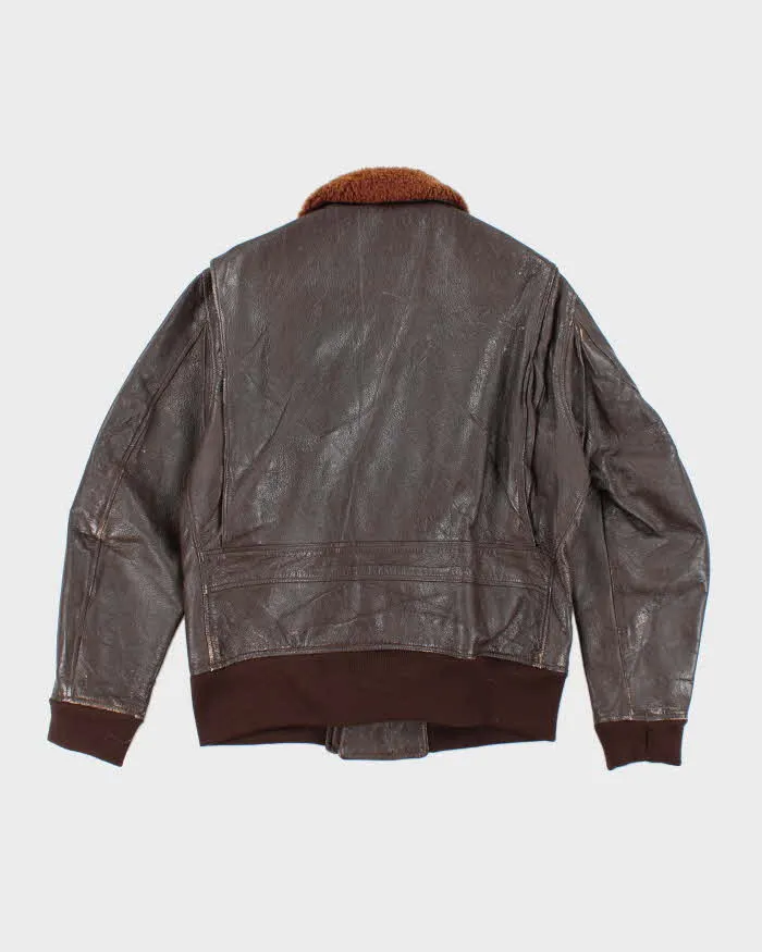 60s Vintage US Navy G-1 Leather Flight Jacket - Large sold by Rokit product image thumbnail 2