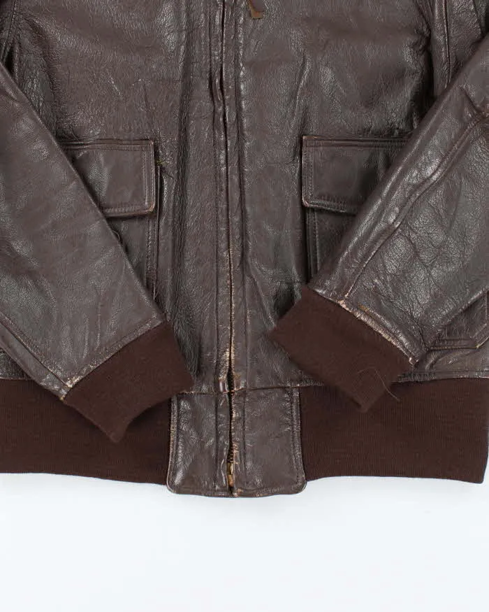 60s Vintage US Navy G-1 Leather Flight Jacket - Large sold by Rokit product image thumbnail 4