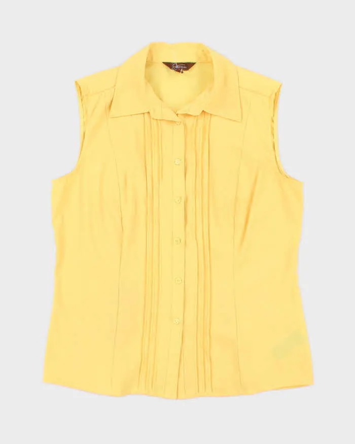 Vintage 00s Jessica Yellow Blouse - M sold by Rokit