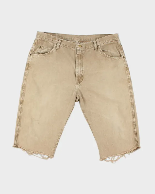 Vintage 2000's Wrangler Wide Leg Denim Cut Off Shorts - W36 L15 sold by Rokit