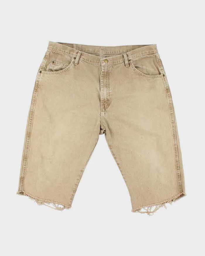 Vintage 2000's Wrangler Wide Leg Denim Cut Off Shorts - W36 L15 sold by Rokit