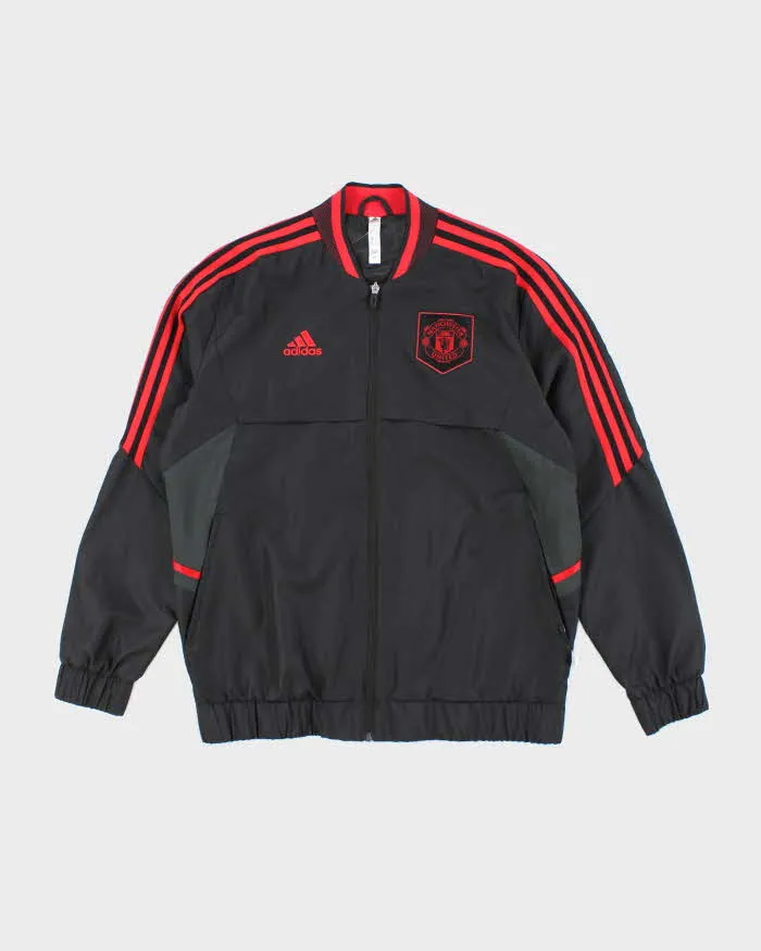 Adidas Manchester United FC Three Stripe Windbreaker Track Jacket - L sold by Rokit