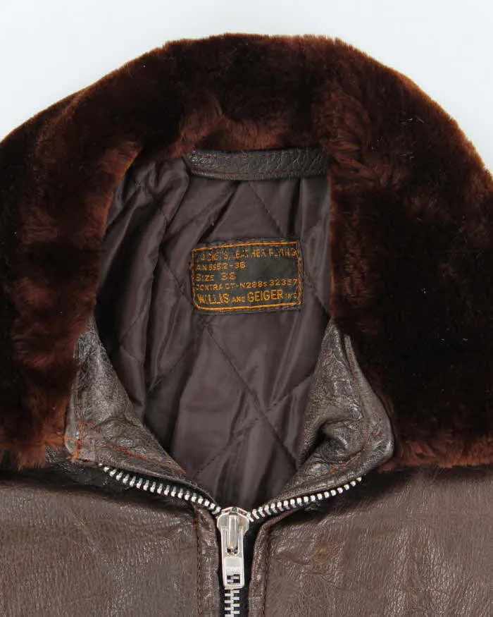 50s Vintage US Navy G-1 Leather Flight Jacket - X-Small sold by Rokit product image thumbnail 5