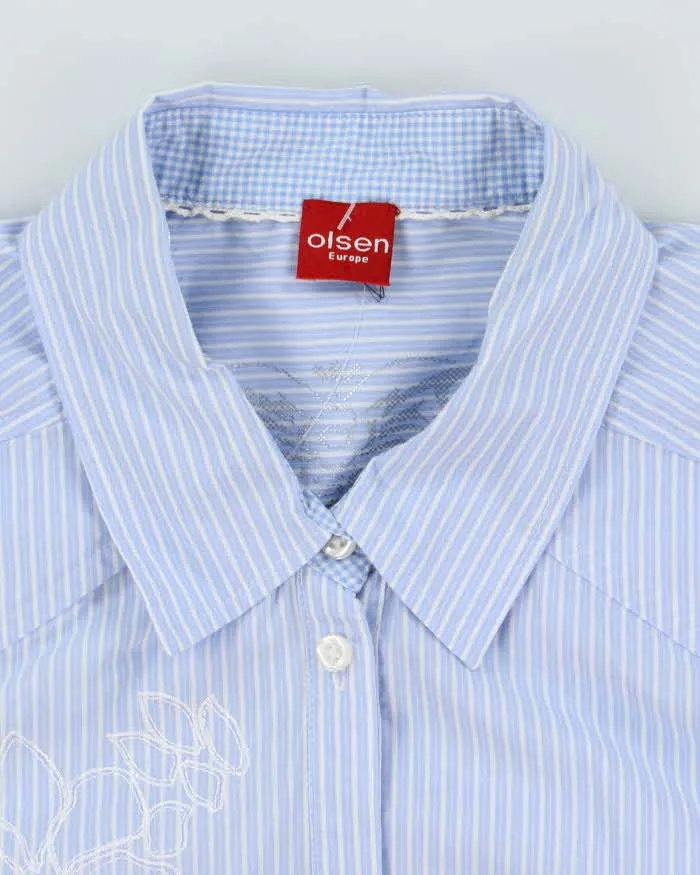 Vintage Y2k 00s Olsen Stripe Embroidered Blouse - L sold by Rokit product image thumbnail 5