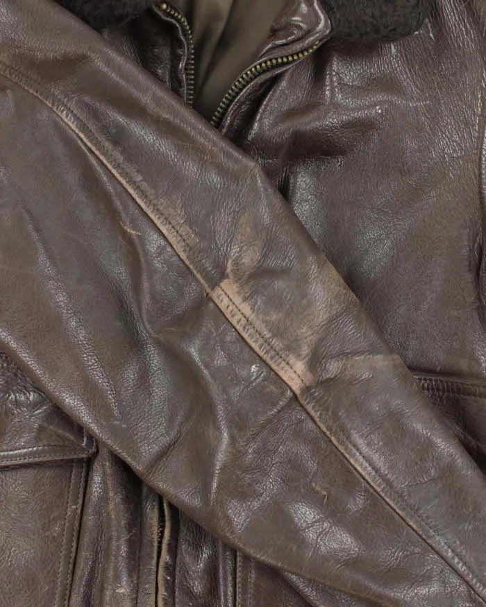 70s Vintage US Navy G-1 Leather Flight Jacket - Medium sold by Rokit product image thumbnail 5