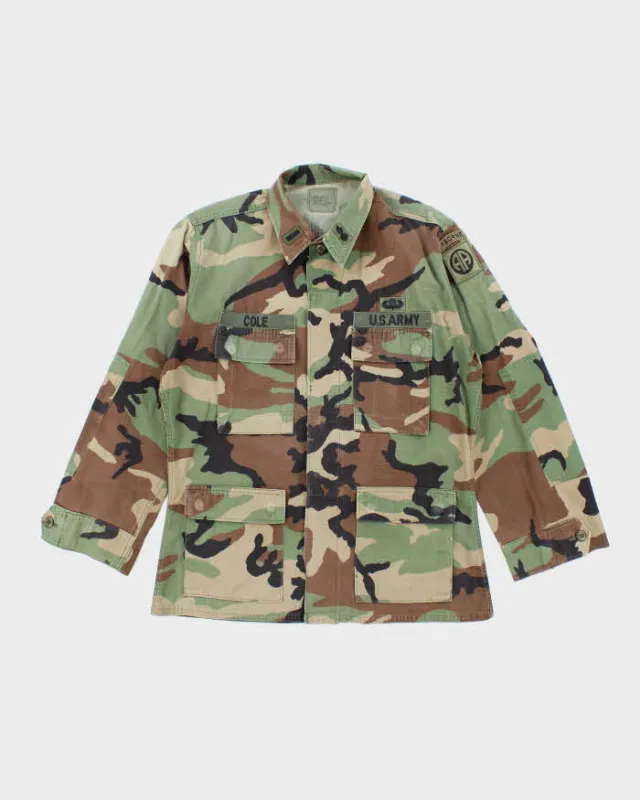 90s Vintage US Army Woodland BDU Jacket - Large sold by Rokit