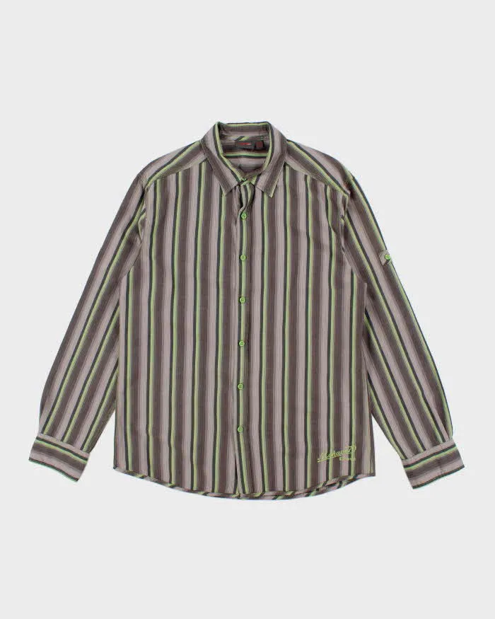Vintage Y2K Esprit Striped Oversized Button Up Shirt - L sold by Rokit