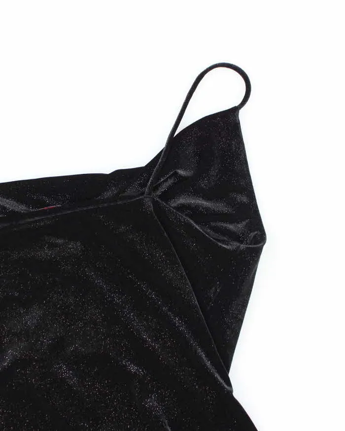 Vintage Y2k 00s Ralph Lauren Velvet Sparkly Cowl Neck Cami - M sold by Rokit product image thumbnail 4