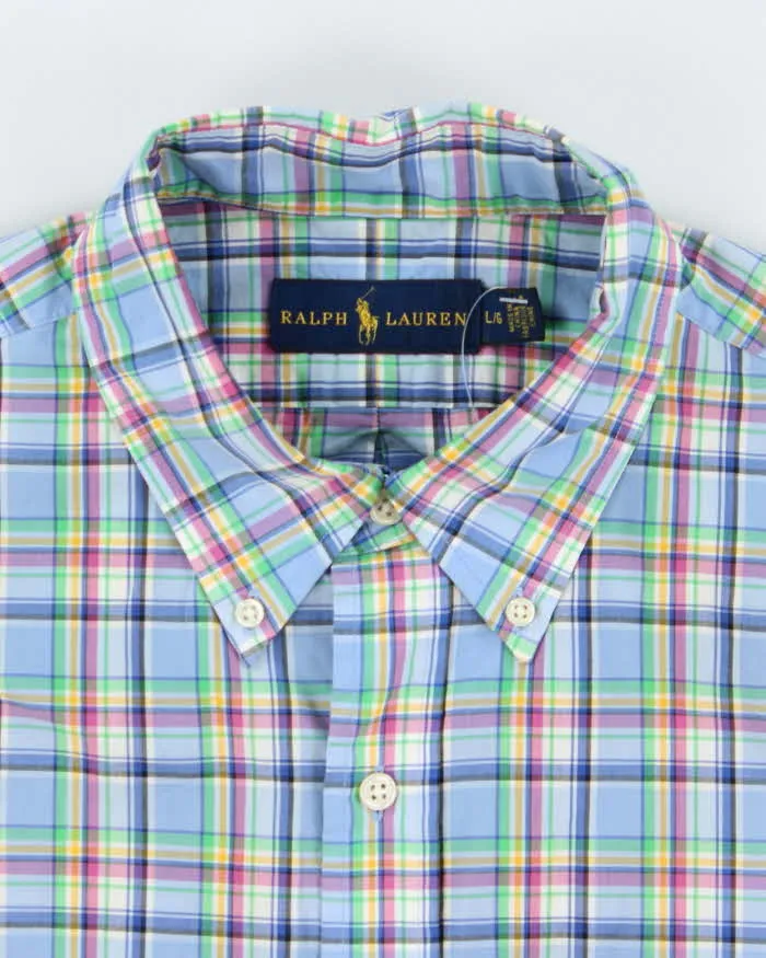 Vintage Y2K Ralph Lauren Check Short Sleeve Button Up Shirt - L sold by Rokit product image thumbnail 5