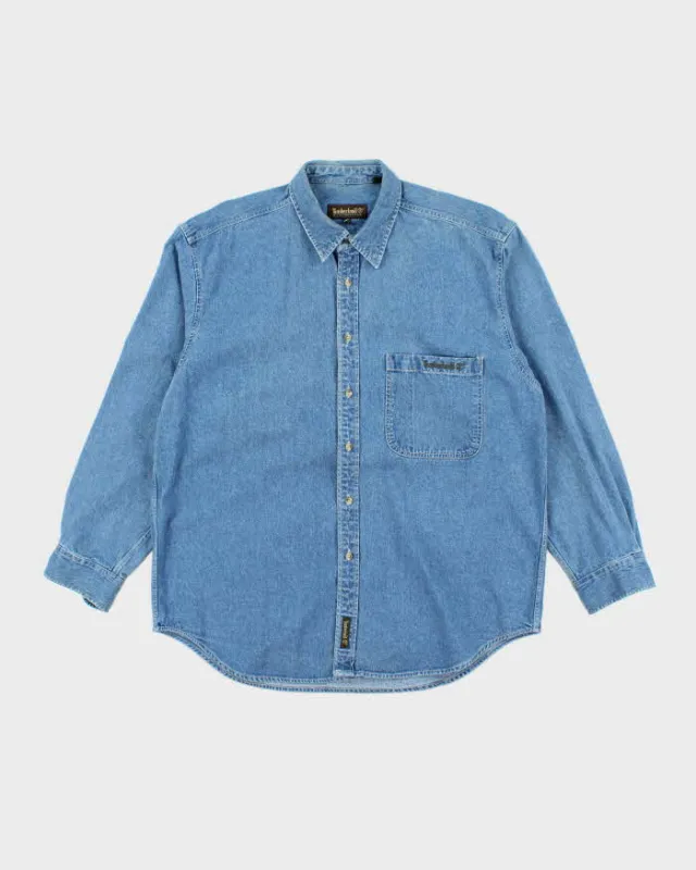 Vintage Timberland Oversized Denim Shirt - L sold by Rokit