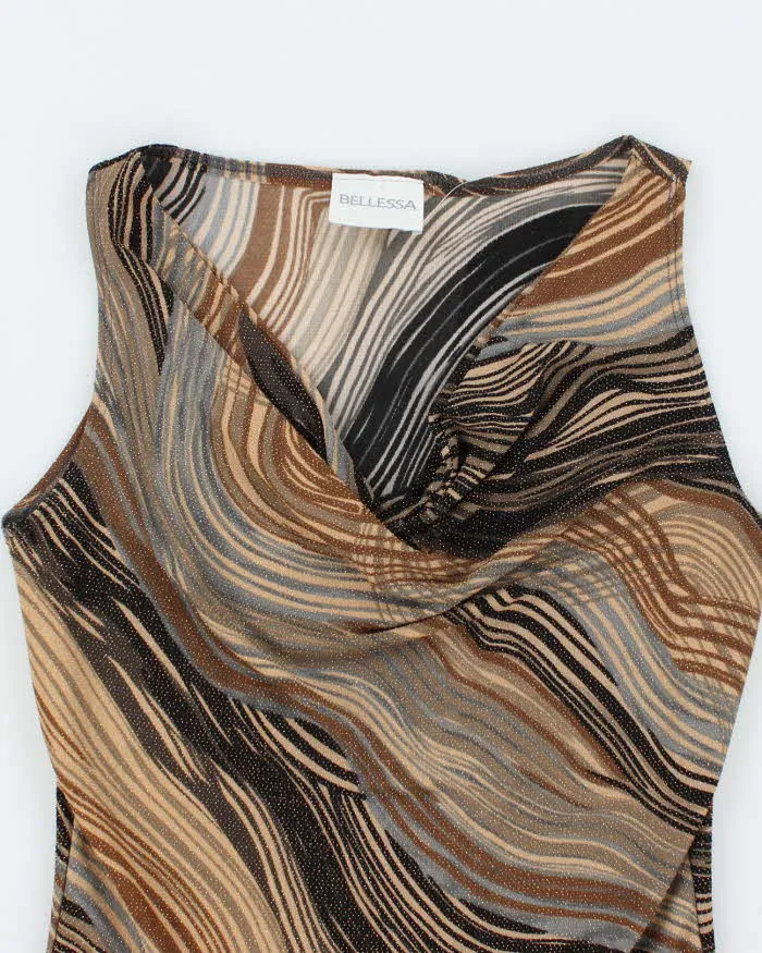 Vintage 90s Bellessa Sparkly Cowl Neck Top - L sold by Rokit product image thumbnail 3