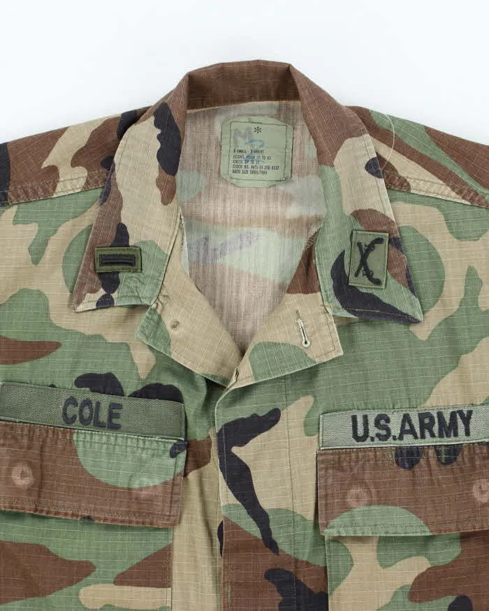 90s Vintage US Army Woodland BDU Jacket - X-Small sold by Rokit product image thumbnail 3
