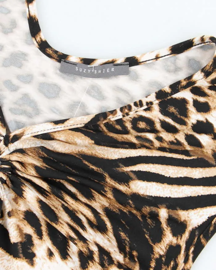 Vintage Y2k 00s Suzy O Ring Leopard Print Top - L sold by Rokit product image thumbnail 5