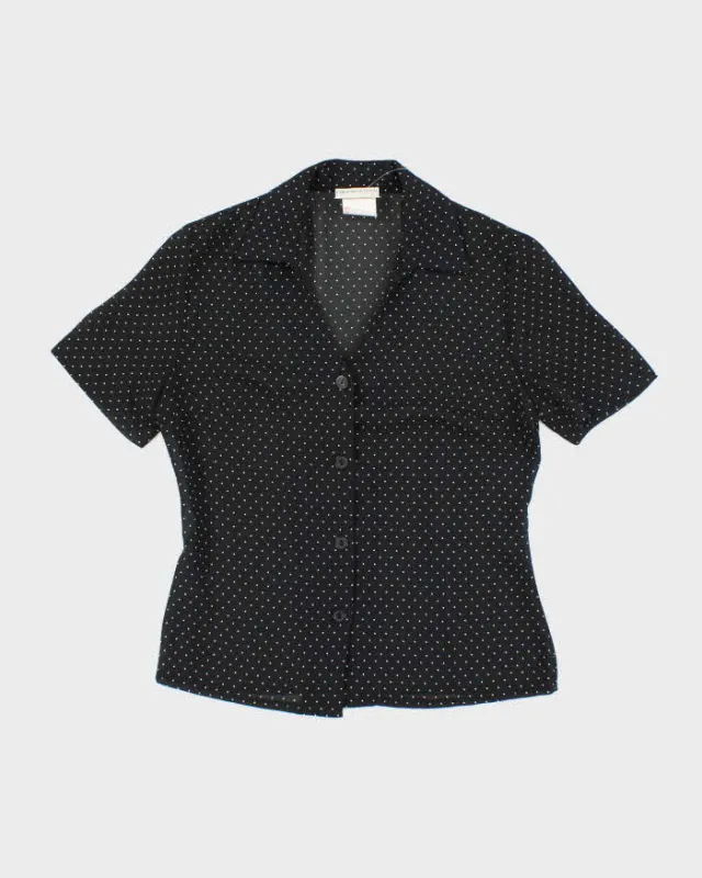 Vintage 90s Laura Polka Dot Mesh Blouse - M sold by Rokit
