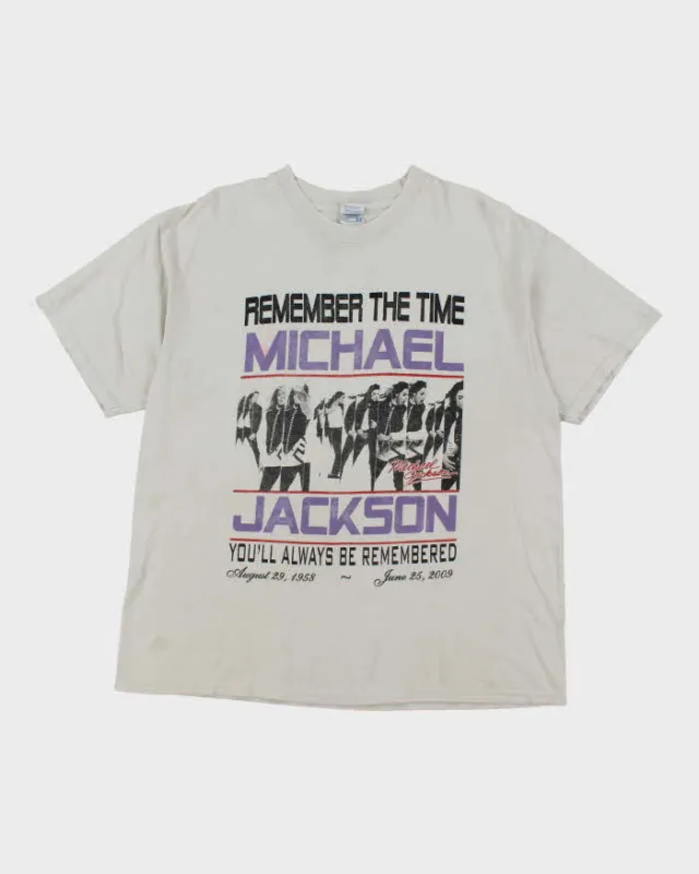 Vintage Y2K Michael Jackson Memorial Graphic T-Shirt - XL sold by Rokit