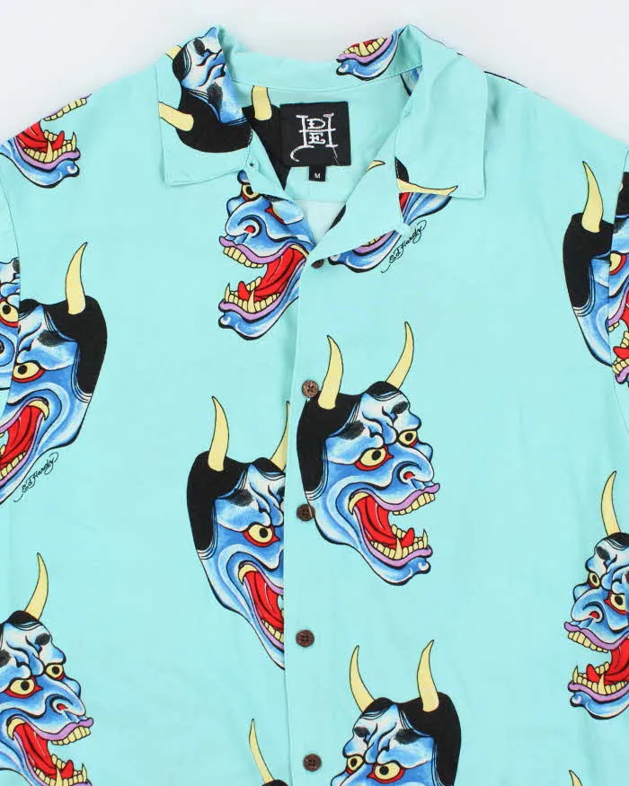 Vintage Y2K Ed Hardy All Over Print Lightweight Hawaiian Shirt - M sold by Rokit product image thumbnail 3