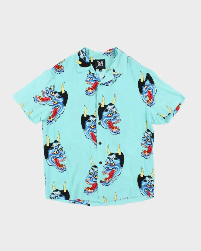 Vintage Y2K Ed Hardy All Over Print Lightweight Hawaiian Shirt - M sold by Rokit