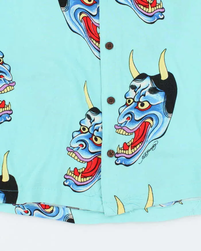 Vintage Y2K Ed Hardy All Over Print Lightweight Hawaiian Shirt - M sold by Rokit product image thumbnail 4
