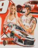 Vintage Y2K Hendrick Motorsports Nascar Hooters All Over Print T-Shirt - XXL sold by Rokit