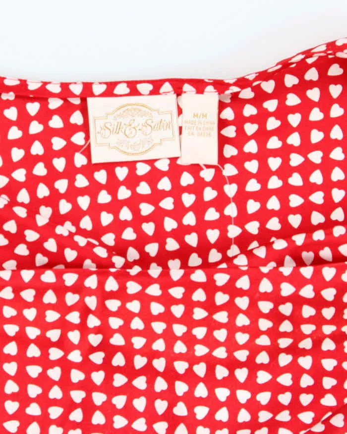 Vintage 90s Silk & Satin Heart Print Cami - M sold by Rokit product image thumbnail 5