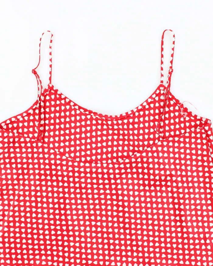 Vintage 90s Silk & Satin Heart Print Cami - M sold by Rokit product image thumbnail 4
