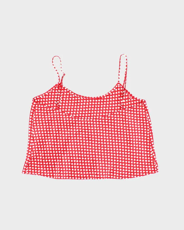 Vintage 90s Silk & Satin Heart Print Cami - M sold by Rokit product image thumbnail 2