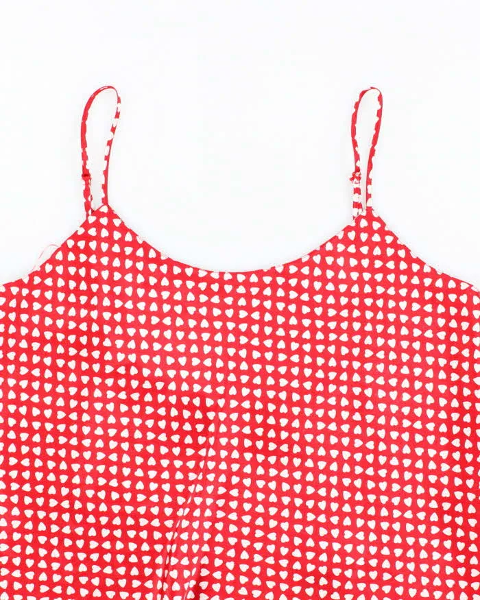 Vintage 90s Silk & Satin Heart Print Cami - M sold by Rokit product image thumbnail 3