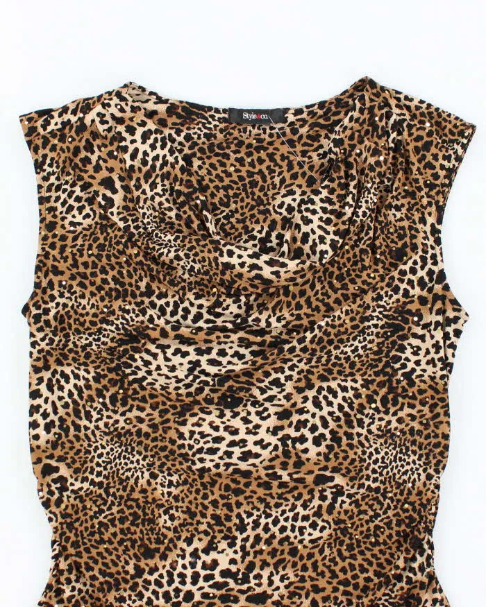 Vintage Y2k 00s Style & Co Leopard Print Top - M sold by Rokit product image thumbnail 3