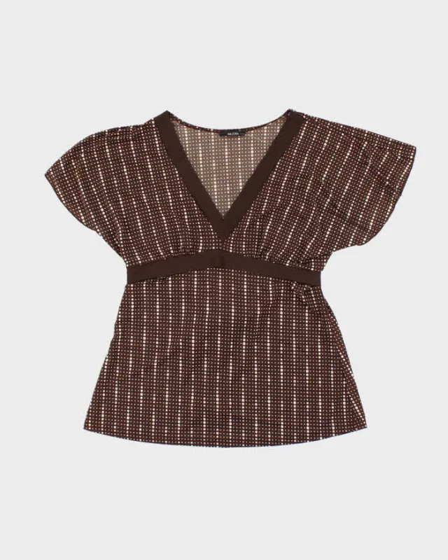 Vintage Y2k 00s Major Polka Dot Batwing Top - L sold by Rokit