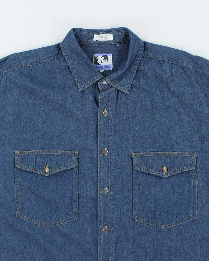 Vintage Todays News Lightweight Oversized Denim Shirt - XL sold by Rokit product image thumbnail 3