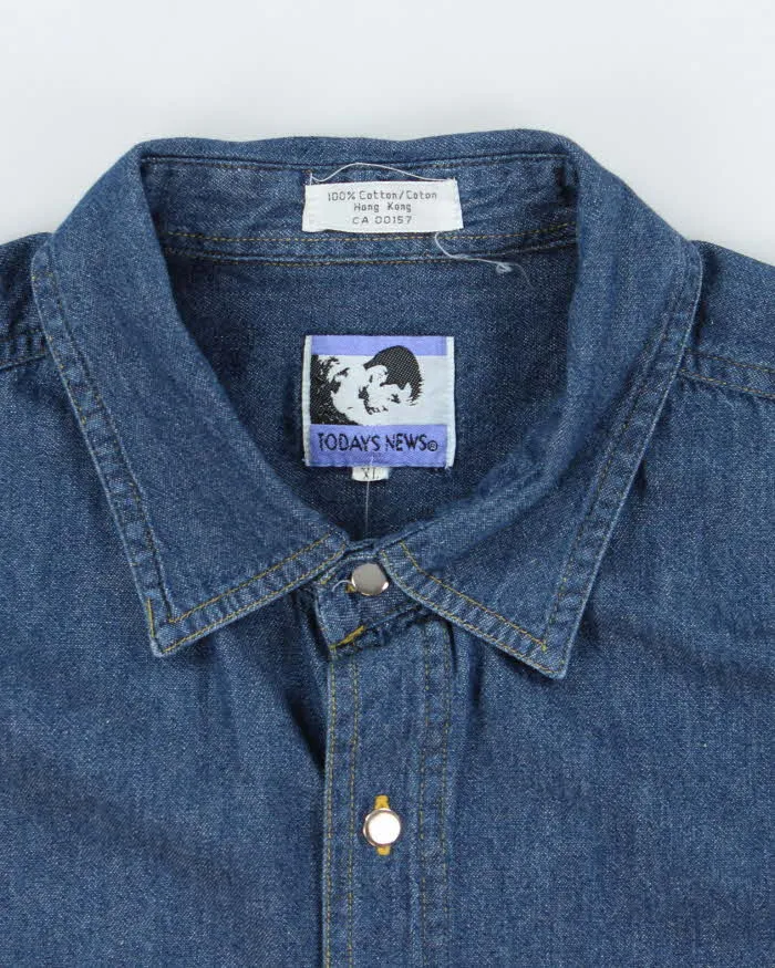 Vintage Todays News Lightweight Oversized Denim Shirt - XL sold by Rokit product image thumbnail 5