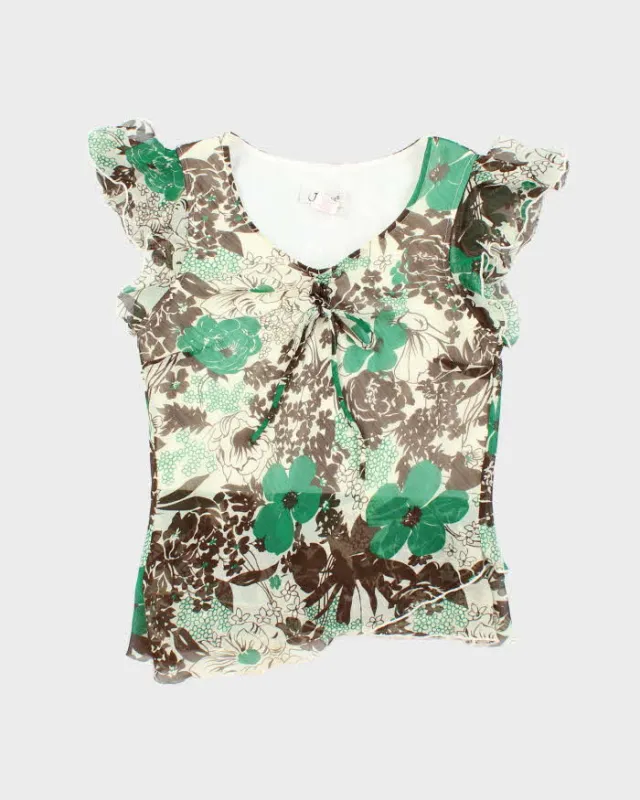 Vintage Y2k 00s Jessica Floral Top - S sold by Rokit