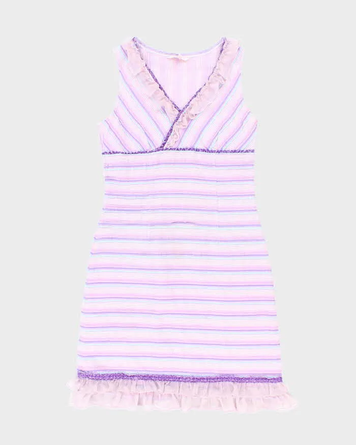 Vintage Y2k 00s Any-all Stripe Dress - S sold by Rokit