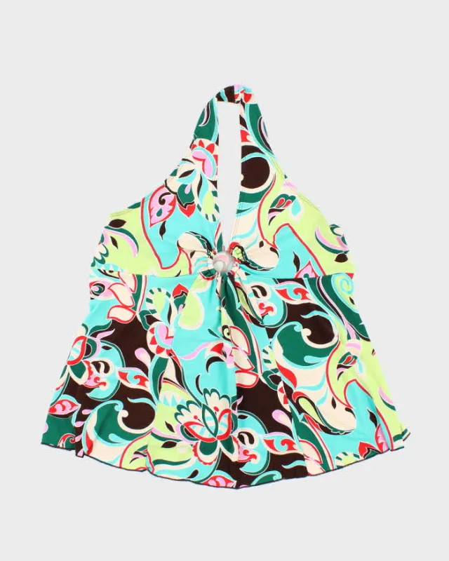 Vintage Y2k 00s Carina O Ring Halter Neck Top - L sold by Rokit