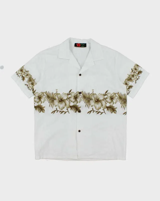 Vintage 90's Ali's Floral Printed Cropped Hawaiian Shirt - XL sold by Rokit