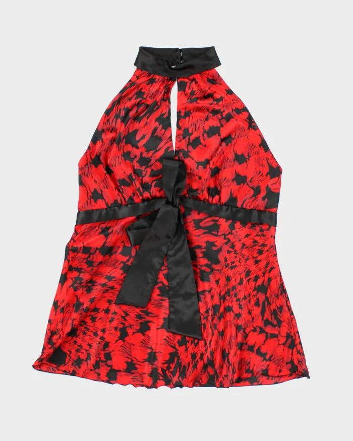 Vintage Y2k 00s BCX Cut Out Halter Neck Top - M sold by Rokit