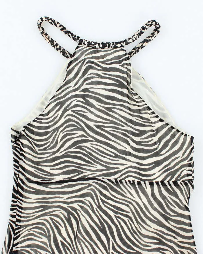 Vintage Y2k 00s Michael Kors Zebra Print Top - S sold by Rokit product image thumbnail 4