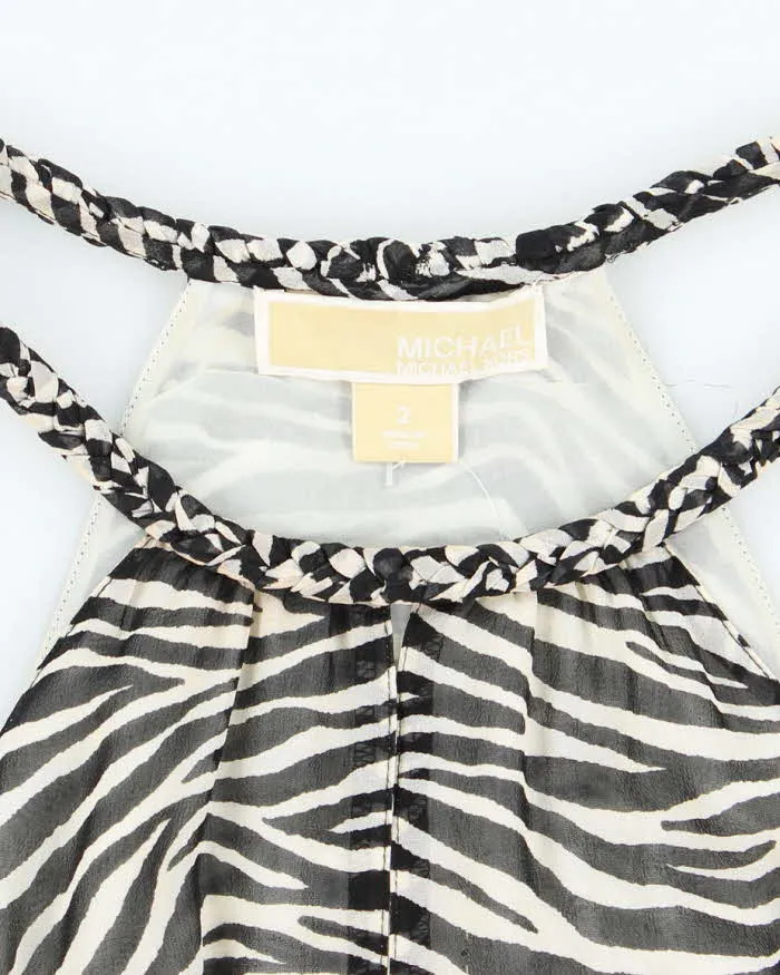 Vintage Y2k 00s Michael Kors Zebra Print Top - S sold by Rokit product image thumbnail 5