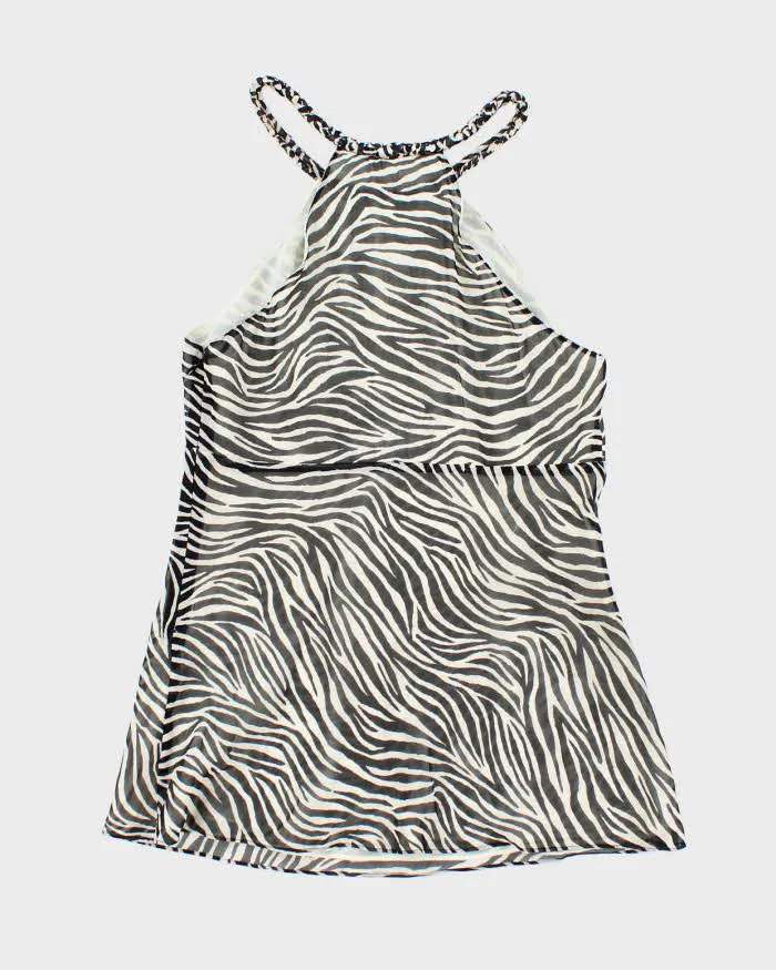 Vintage Y2k 00s Michael Kors Zebra Print Top - S sold by Rokit product image thumbnail 2