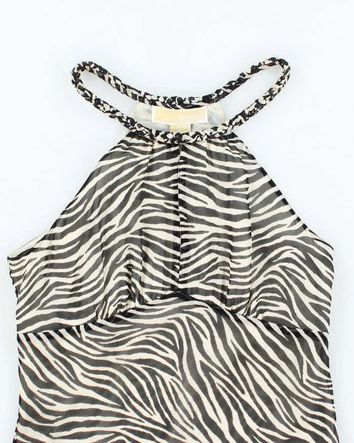 Vintage Y2k 00s Michael Kors Zebra Print Top - S sold by Rokit product image thumbnail 3